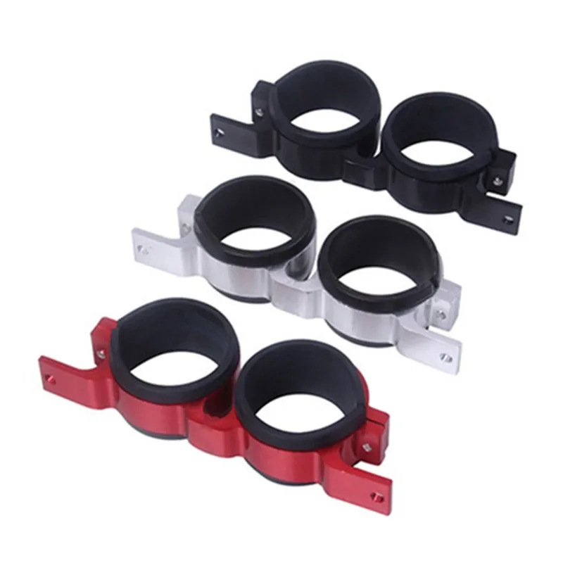 Twin Fuel Pump Mount Bracket 60MM & Fuel Filter Clamp 50mm Cradle For Car Modified
