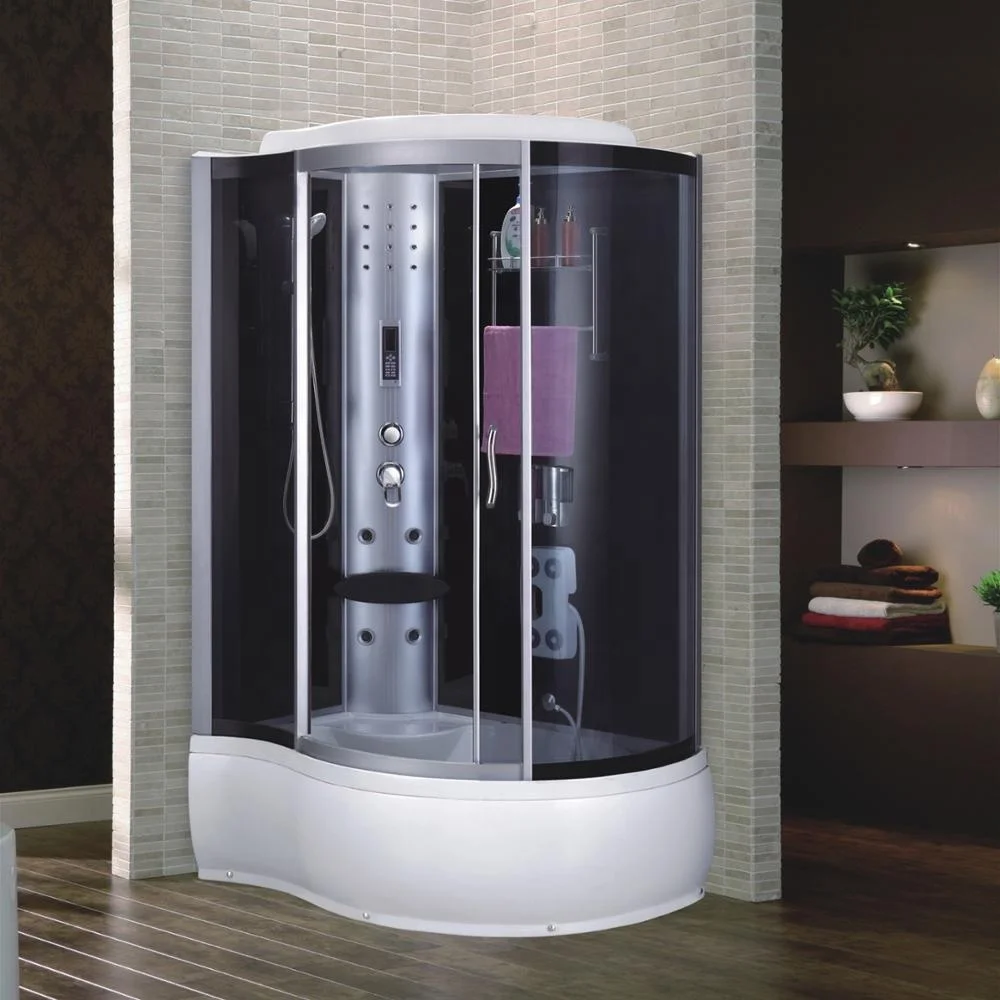 Luxury Indoor Steam Massage Room With Glass Doors And Shower Enclosure