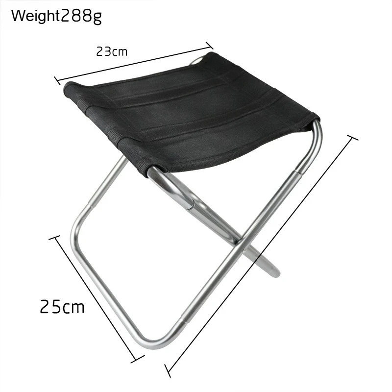 

Outdoor Portable Aluminum Alloy Folding Small Stool Leisure Chair Camping Fishing Maza Train Stool