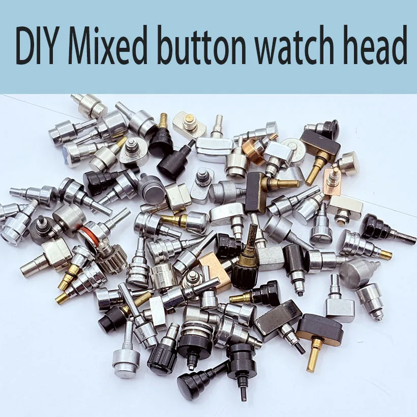 

Watch accessories watch miscellaneous button keys various sizesstylescolors random delivery1 bag ofabout 60 PCs mixed button