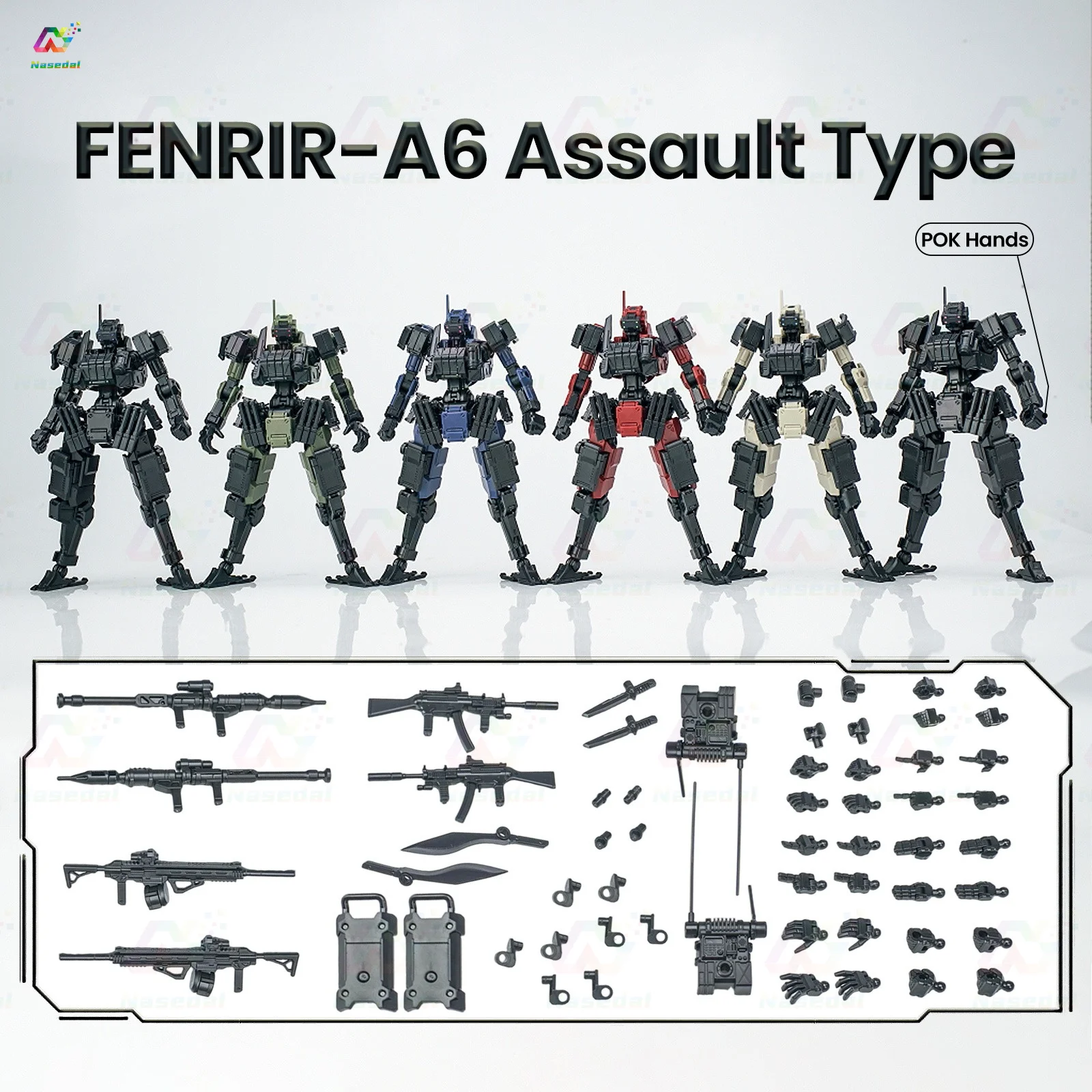 Sheik Mainland 1/18 3MIN-A Project FENRIR A6 Assault Type Highly Articulated Mecha Assembly Model Kit for DIY Custom Hobby Build