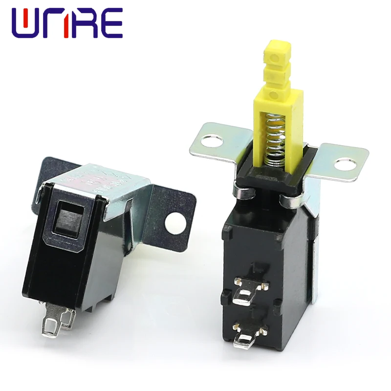 TV-5 (A10 Internal Spring)  White/Yellow Handle Home Appliance Switch 8A/128A 250V Self-locking Button Power Switch Accessories