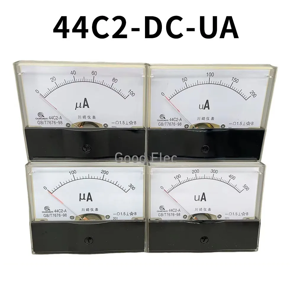 アナログパネルポインタータイプDC電流計,機械式メーター,44c2,DC,50ua,100ua,200ua,300ua,500ua