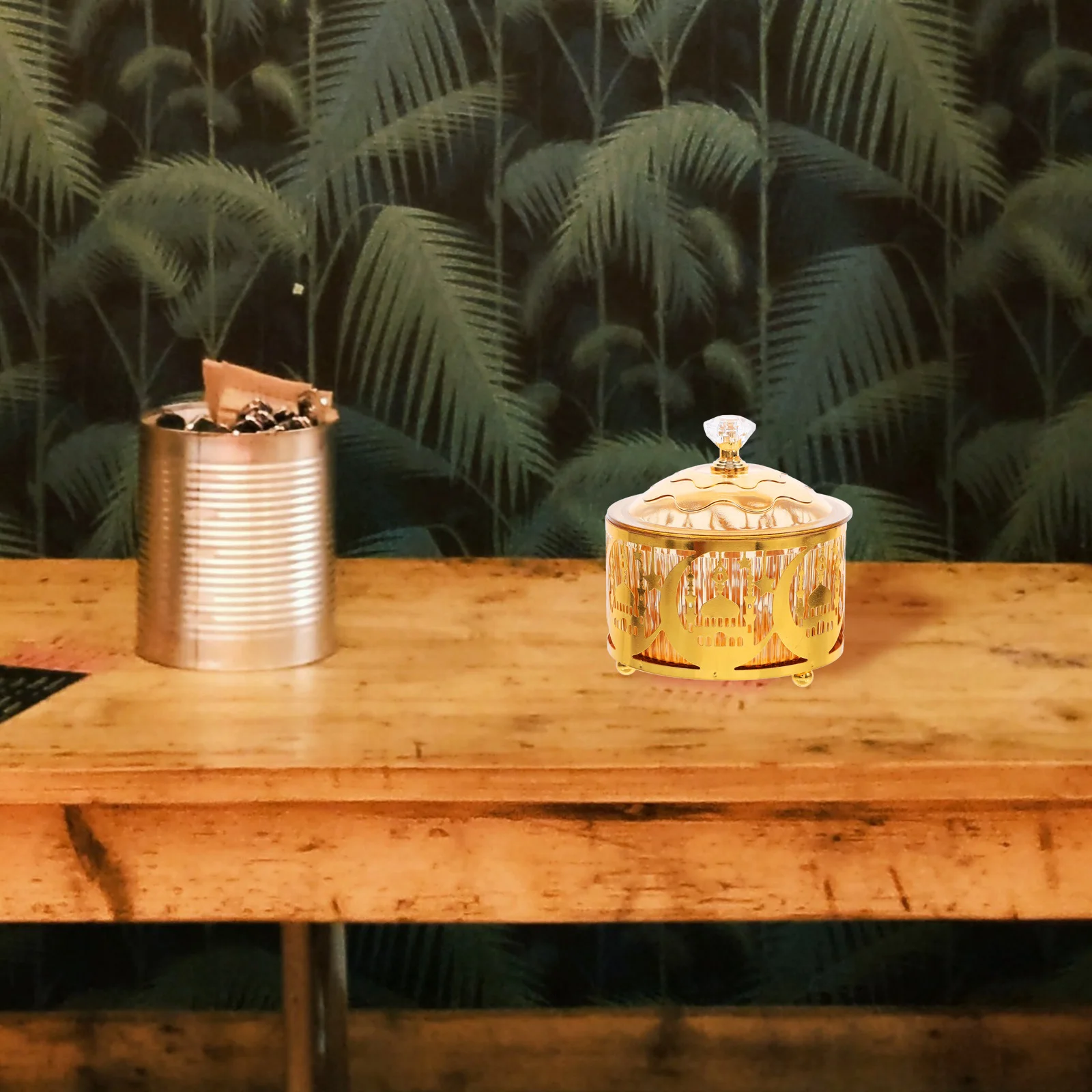 علبة حلوى أنيقة لعيد مبارك كوكي صناديق حلية معدنية للعائلات والحفلات والمحلات التجارية والمهرجانات وتخزين الهدايا #2