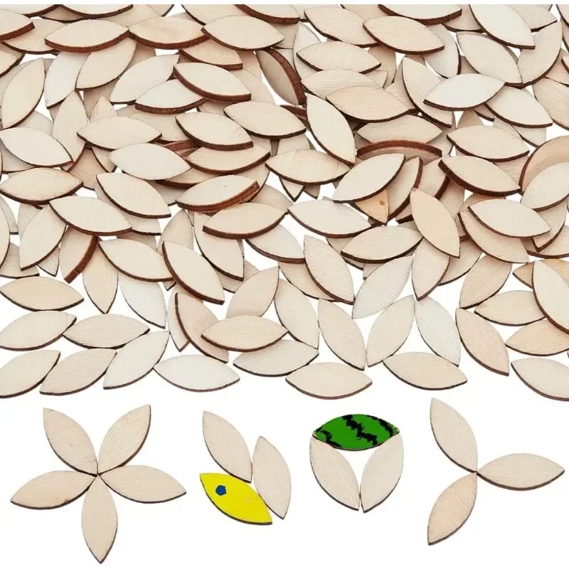 

100pcs 2cm Horse Eye Wood Pieces Unfinished Wooden Slices Wood Cutout Natural Blank Wooden Pieces Blank Slices for DIY Crafts