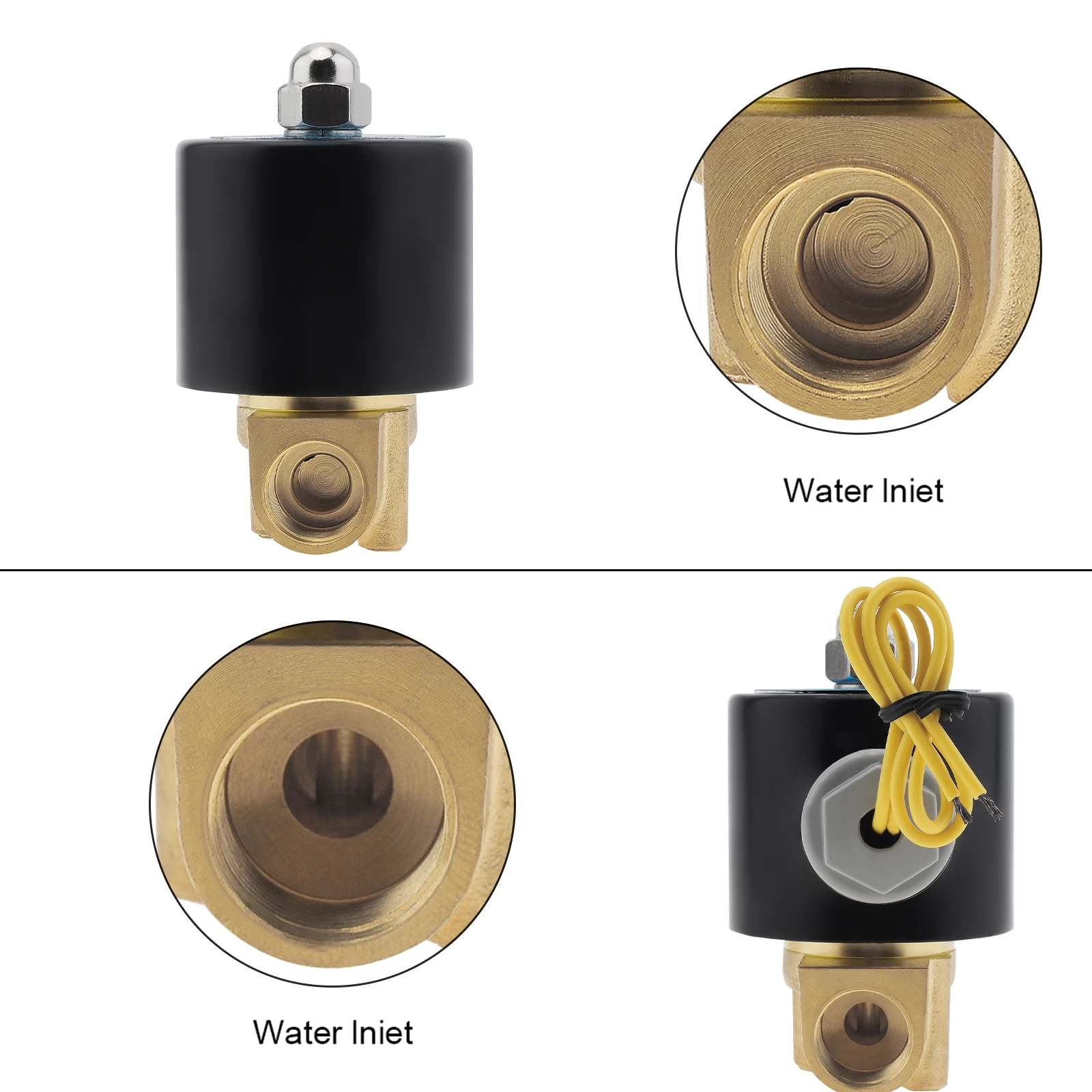 3/8inch DN10 DC 12V / 24V Brass Electric Solenoid Valve for Water / Fuel Oil