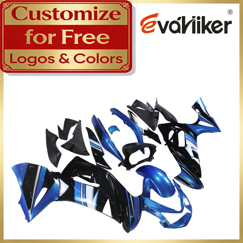

Motorcycle Fairing Kit For Kawasaki 650R ER-6F 2006 2007 2008 ABS Fairing Kit ER6F 06 07 08 blue Custom Color Graphic Available