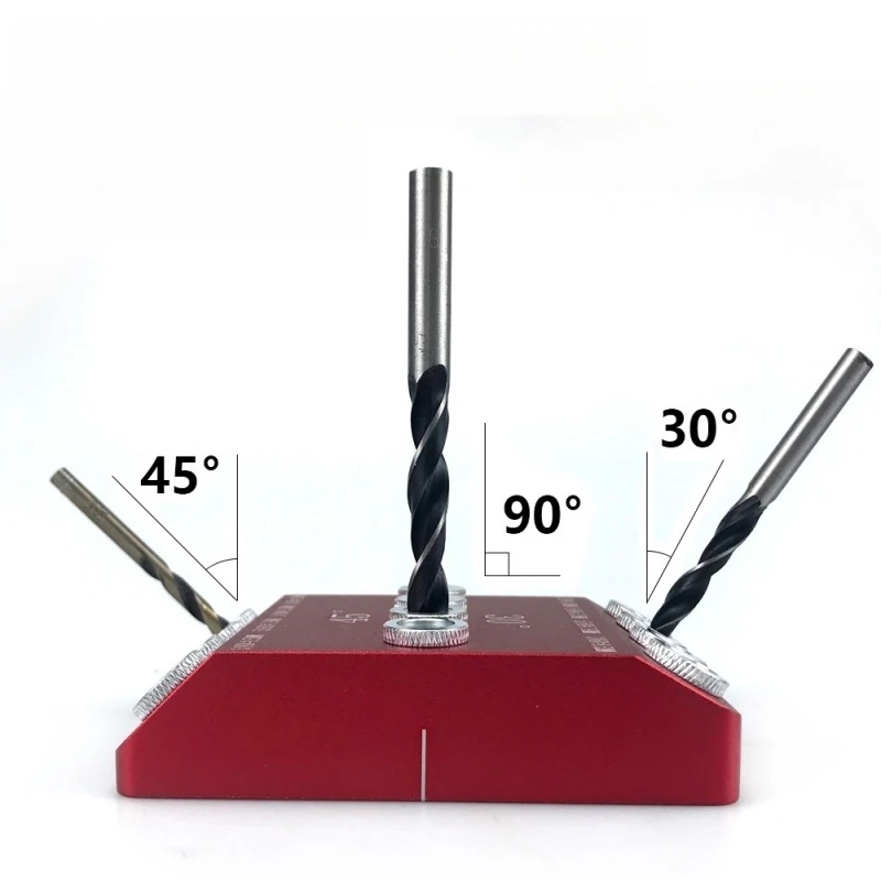 

30 45 90 Degree Angle Drill Guide for Angled/Straight Holes, 4 Sizes Drill Jig for Cable Railing, Drill Template Block
