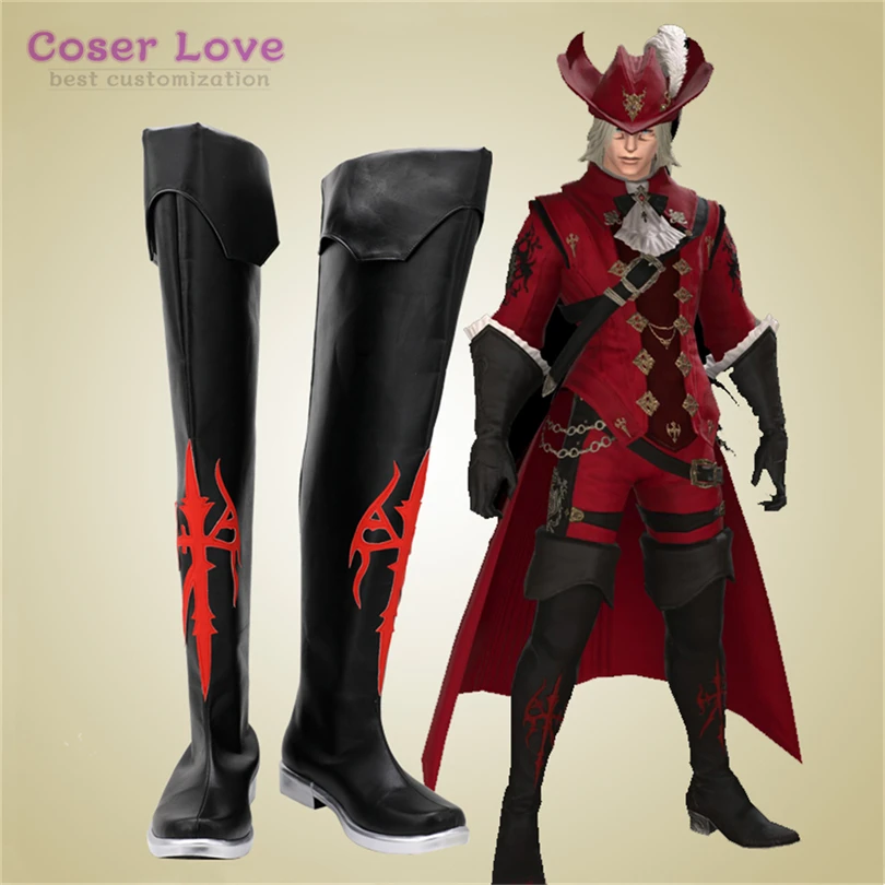 FF14 FINAL FANTASY XIV: A Realm Reborn Y'shtola Rhul Red Mage Cosplay Shoes Boots Carnaval Halloween Christmas Shoes