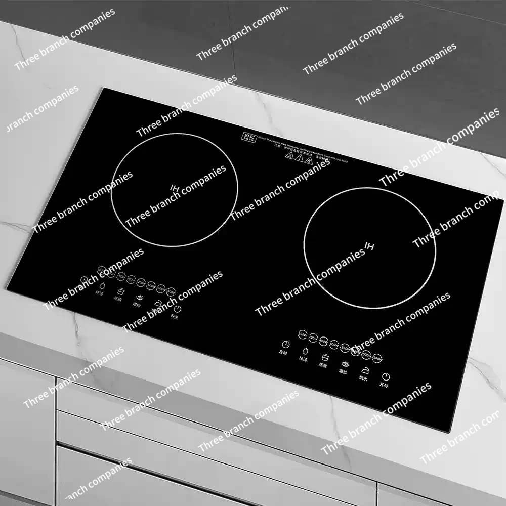 Embedded induction cooker household double stove inlaid type do not pick the pot fire titanium crystal silent