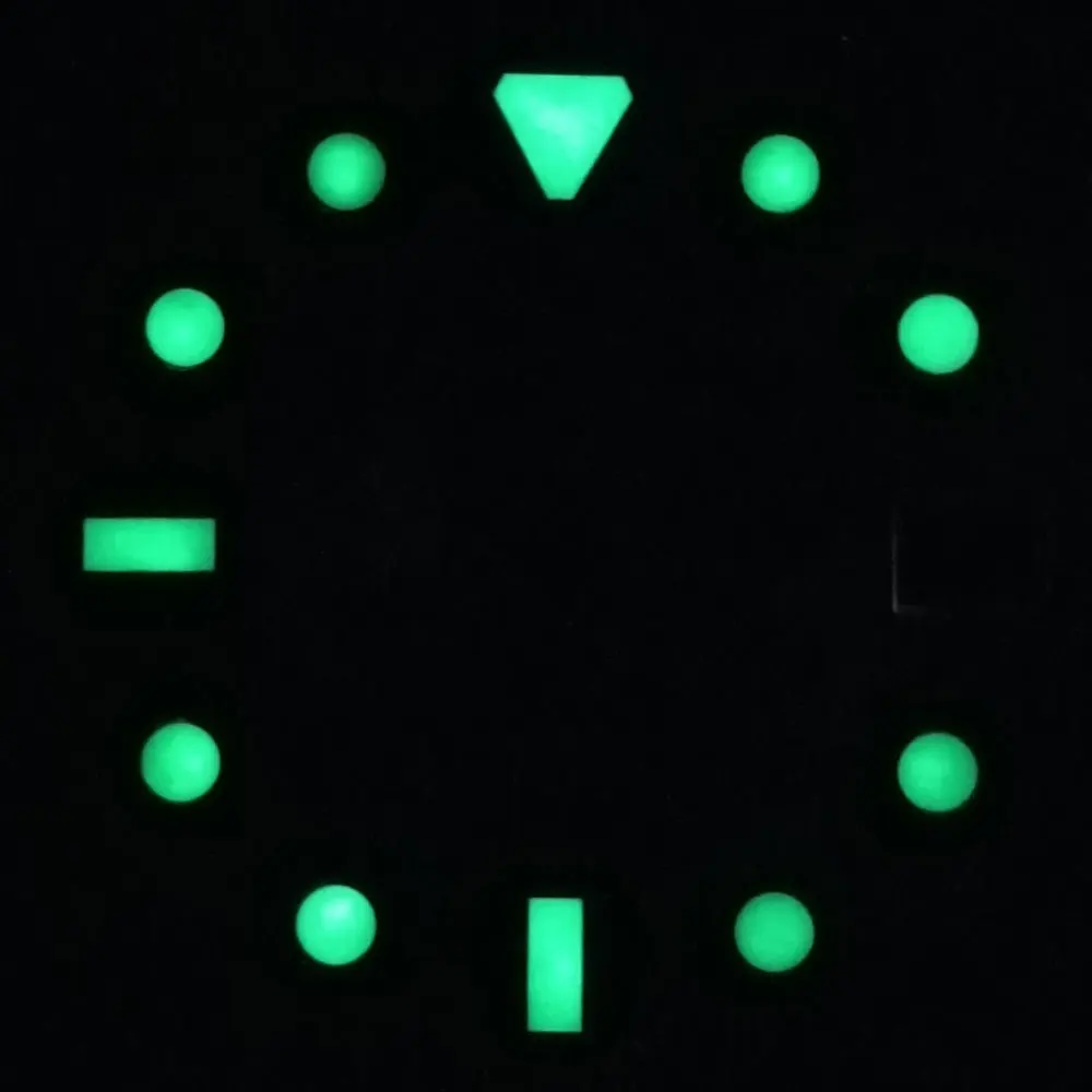 28.5mm Shell Luster Dial Custom logo Shellac Watch Face Accessory For NH Movement 35 Movement Green Luminous Pearly Watch Dial