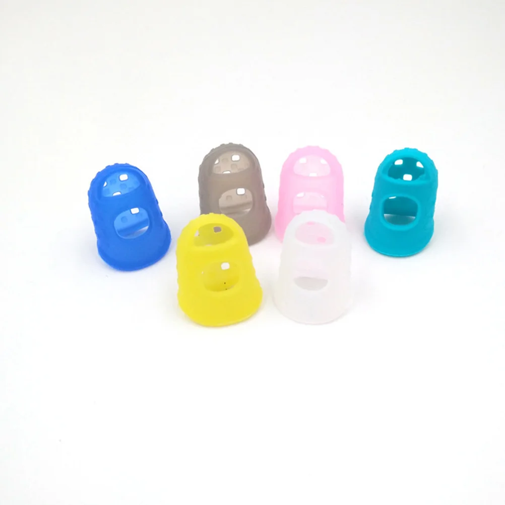 Thumb Finger Picks Sleeves Fingertip Protector Silicone Cap Guitar Protectors Guards for Plug