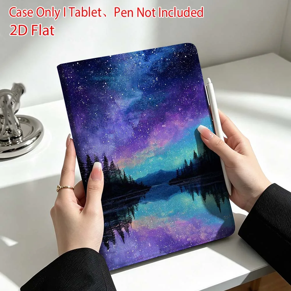 Purple sky pattern For Lenovo Xiaoxin Pad Pro Tab P12 P11 11 13 11.2 inch K11 Plus Pen Tray Tablet Case Soft