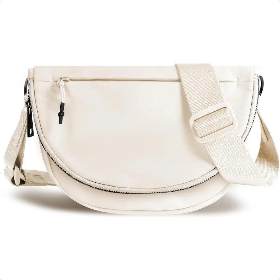 

Crescent Bag for Women and Men Fashion Medium Nylon Folding Crescent Moon Bag Single Shoulder Bag with Adjustable Strap