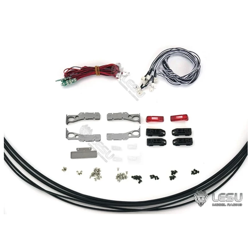 RC 1/14 1 Paar Rückleuchten für Tamiya Hydraulikbagger Lader Muldenkipper für SCANIA MAN VOLVO Anhänger Kipper DIY-Teile – Detail 7