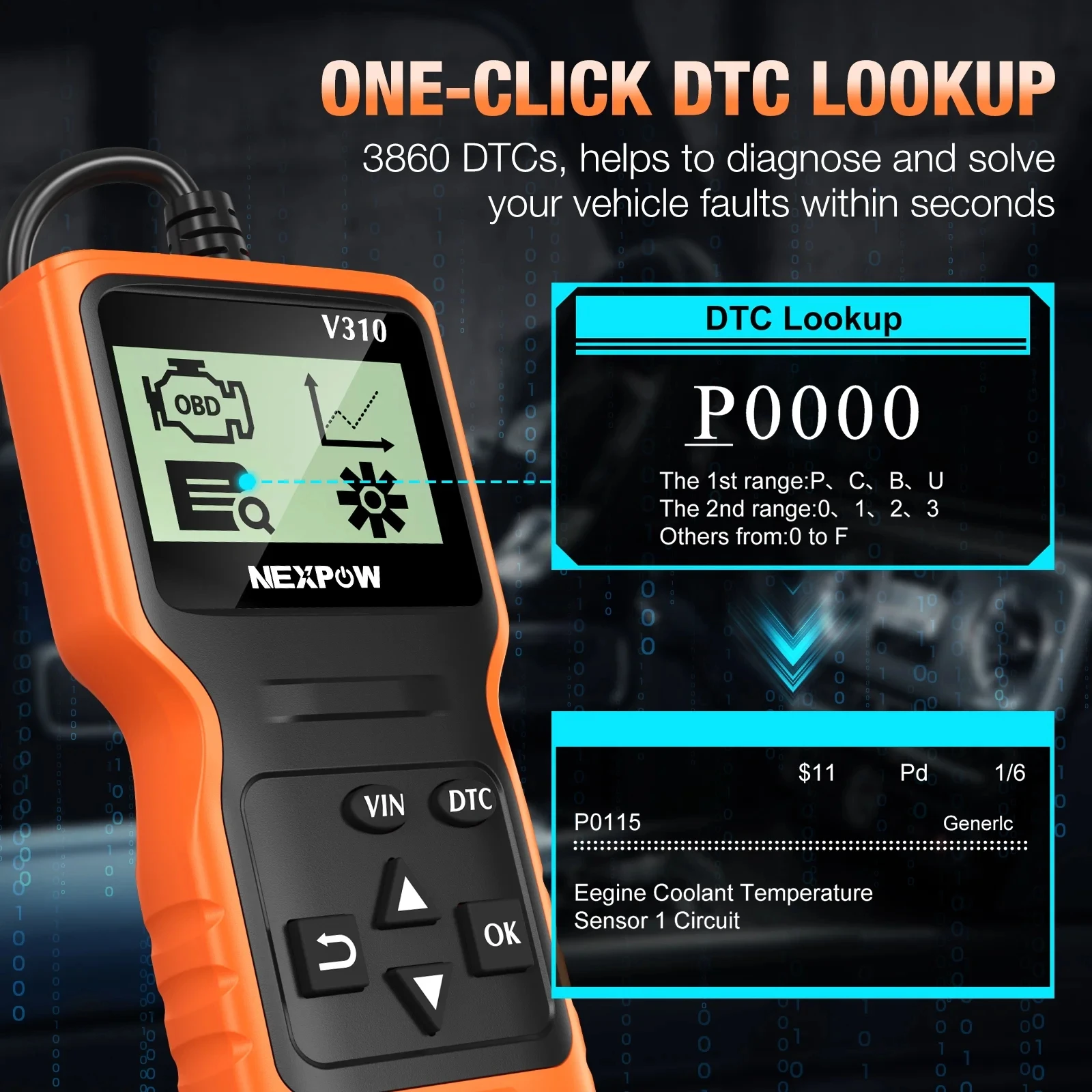 الماسح الضوئي Obd2 - قارئ رمز مطور لجميع السيارات منذ عام 1996، يعمل بمنفذ USB، أداة تشخيص خطأ المحرك #3