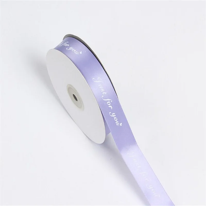 Wholesale custom 1 Inch 100% polyester printed Logo colorful satin ribbon for packaging decoration