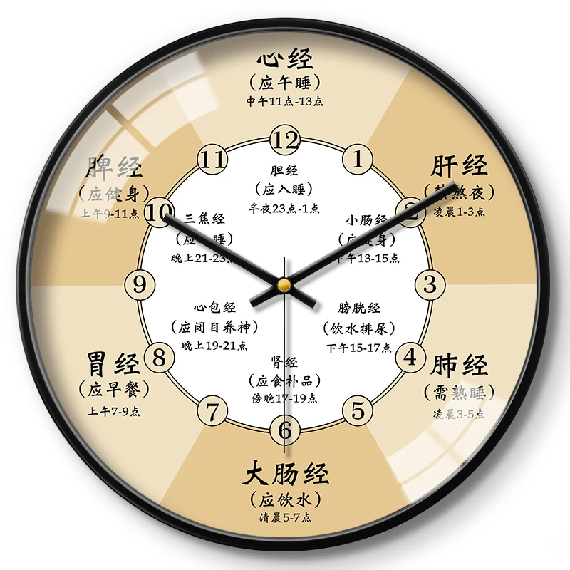 Wall Clock Beauty Salon Pavilion of Regimen Noiseless Clock Living Room Clock