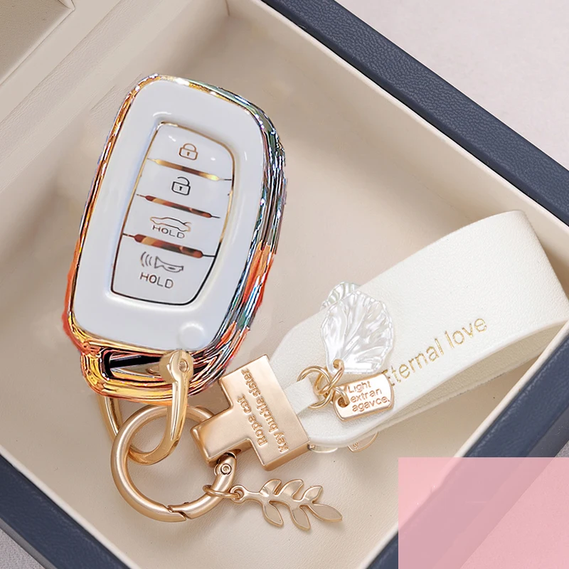 TPU Car Remote Key Case Cover Shell Fob For Hyundai Tucson Santa Fe Rena Sonata Elantra Creta Ix35 Ix45 I10 I30 I40 Accessories