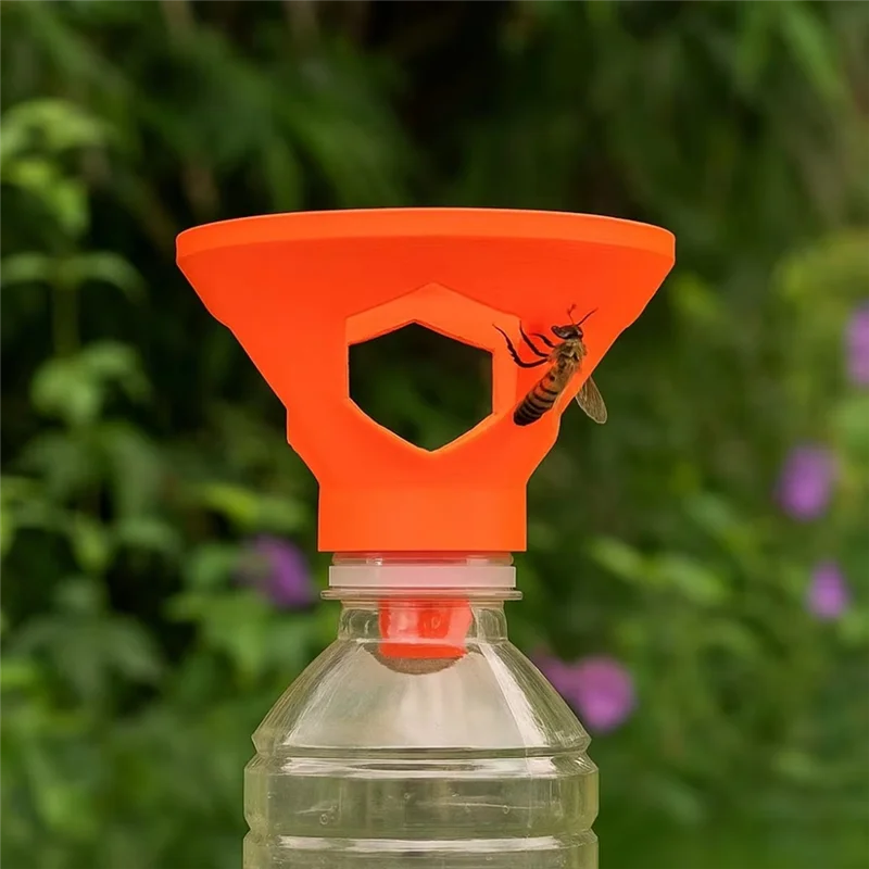 AT29-2Pcs علة الماسك البلاستيك النحل الماسك متعدد الثقوب قابلة لإعادة الاستخدام الحشرات فخ دوامة واجهة الفاكهة فخ الذباب الفناء #4