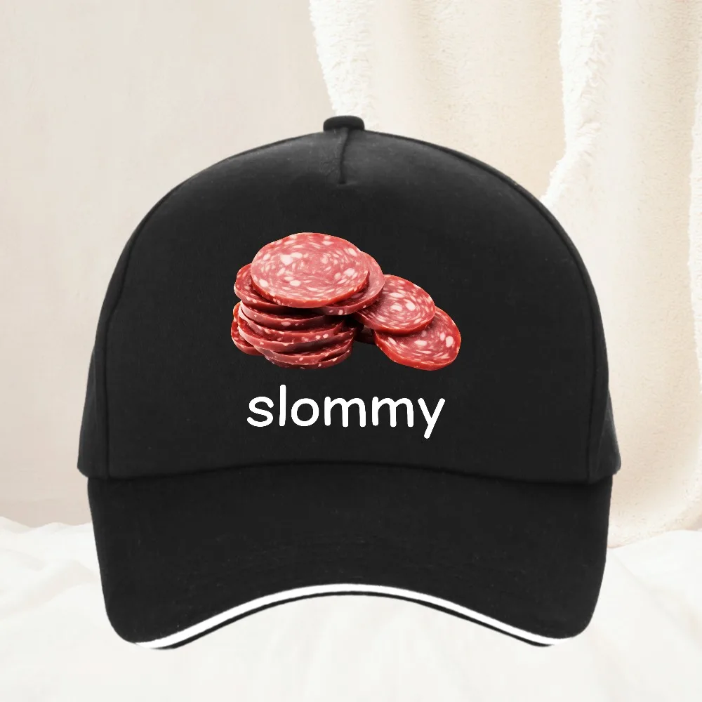 

Funny Slommy Salami Meme hat Men Women Casual Creativity Baseball Cap Adjustable Snapback Hip Hop Hat Humor Gifts