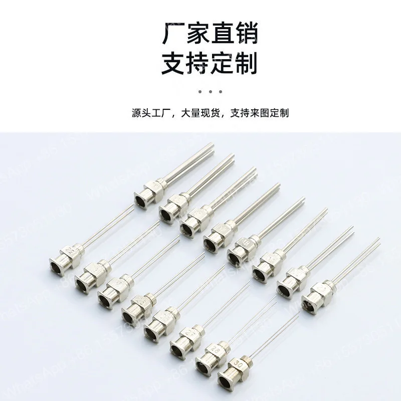 120Pcs double tube dispensing needle 1 inch all metal needle nozzle bayonet dispenser needle nozzle 25mm