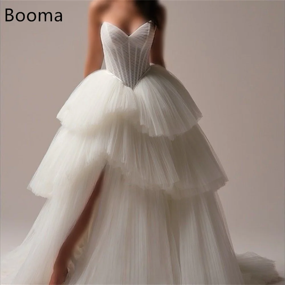 

Booma A-Line Strapless Long Princess Wedding Dresses Simple Tulle Sleeveless Pleat Brides Gown Custom Made 2025