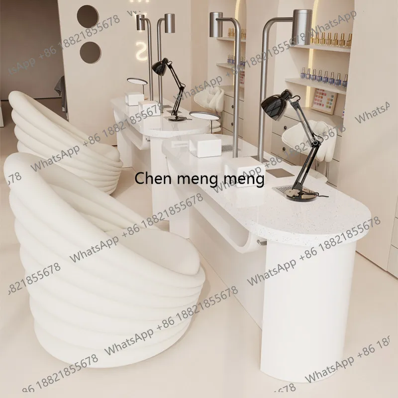 Nordic Stainless Steel Multifunctional Manicure Table Modern Designed Vacuum Cleaner Equipped Nail Tables Salon Furniture