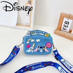 Nuevos bolsos de hombro de punto de Disney para niños, bolsos cruzados de Gel de sílice StellaLou de dibujos animados de Mickey Mouse, Mini bolso para niñas y mujeres