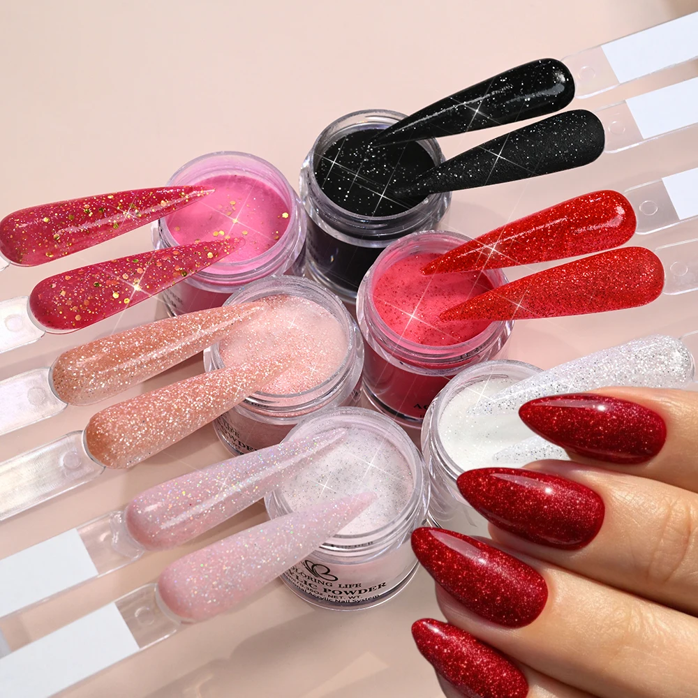 

6 цветов: красный, розовый, белый — акриловая пудра для дизайна ногтей, профессиональная пудра для наращивания/формирования/дип-маникюра, кристаллическая пудра, пигменты для ногтей