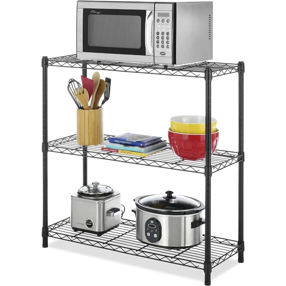 Whitmor Supreme Leveling Feet 350 Capacity Per Adjustable Wire Unit, Metal Storage Shelves, Durable Heavy Duty Shelf