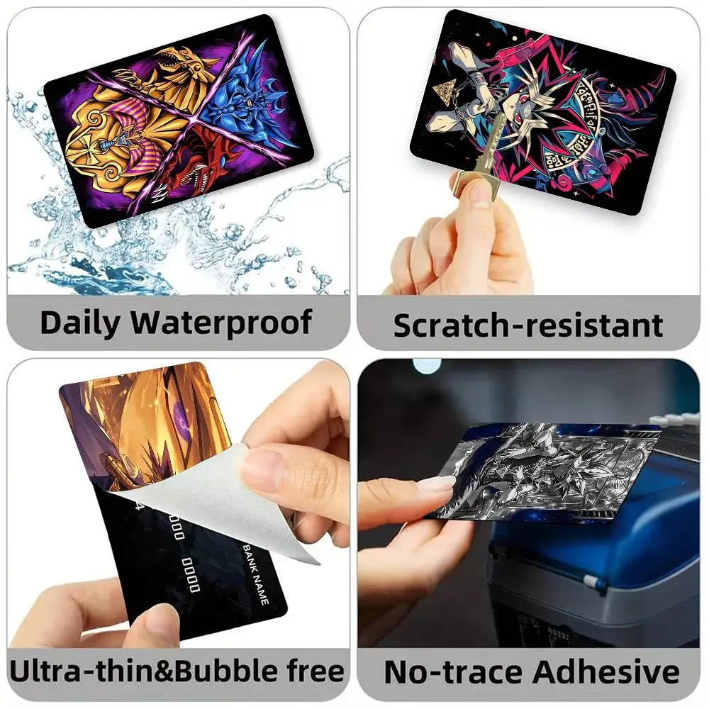Anime Y-Yu Gi Oh Yugioh  Credit Card HD Stickers Small Chip Waterproof Sticker Game Card Decal Gift