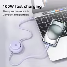 PD 100W Retractable Type C to USB C Fast Charge Data Cable For iPhone 15 MacBook Samsung Xiaomi USB C To Lightning Cable - AliExpress 
