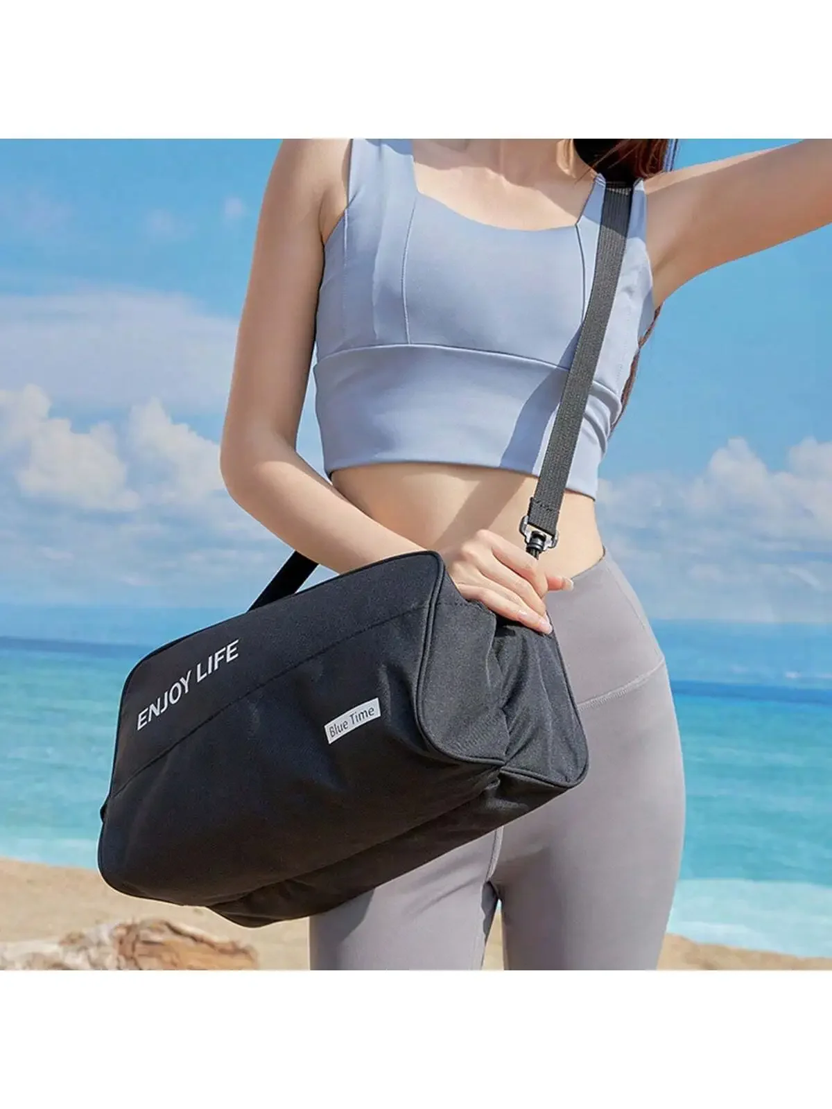 Swimming Dry And Wet Separation Gym Bag Portable Waterproof Bag For Swimwear, Fitness Equipment, Shoes And Clothes