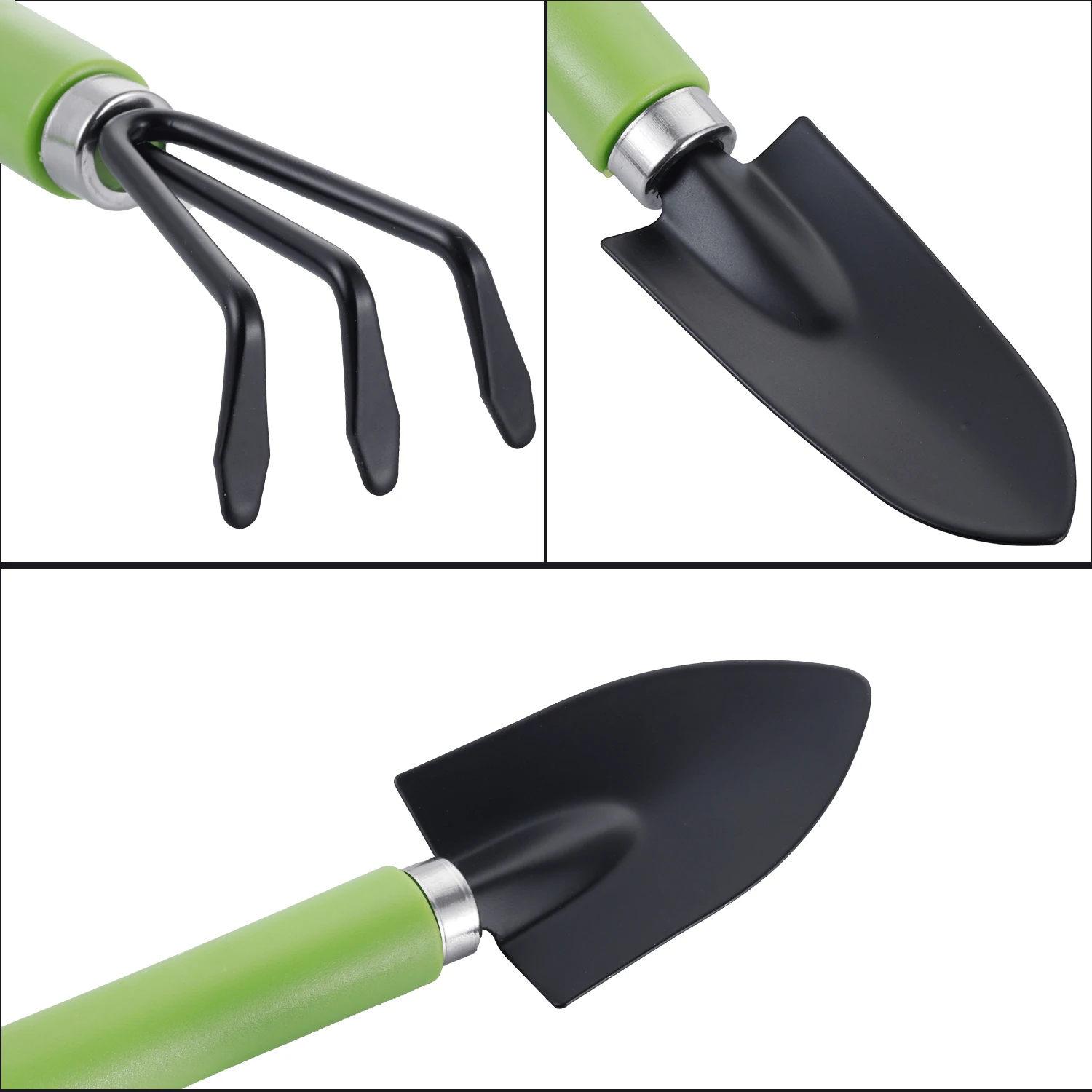 3Pcs/set Mini Garden Shovel Rake Spade Bonsai Tools Set Wooden Handle for Flowers Potted Plant Garden Tools Weeding Tools