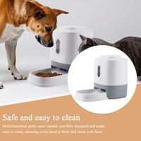 Pet Food Dispenser For Dogs 1.5L Press Automatic Cat Feeder With Bowl Slow Feeding Bowl Interactive Enrichment Toys For Small