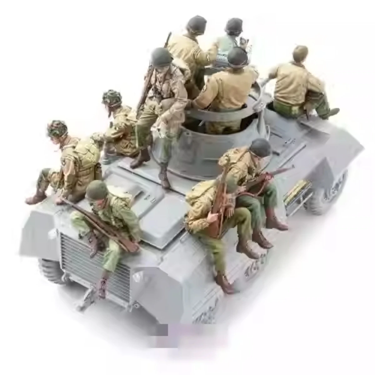 1/16 Resin unpainted model Kit, military theme, U.S. Army M8 crew (10 people) unassembled and unpainted GK, (1240-1249)R