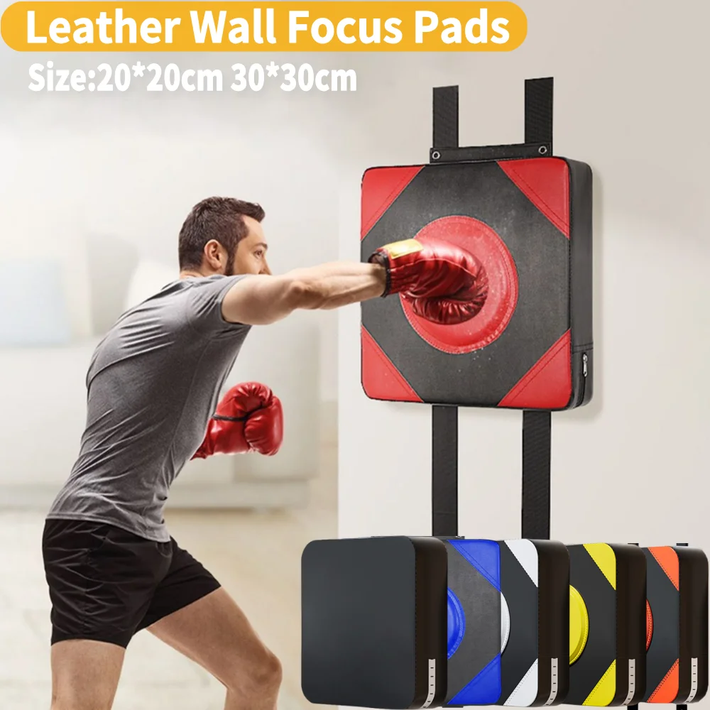 Boxing Mats PU Leather Square Wall Target Adjustable Height Boxing Training Sandbag Wall Punching Pad for Fitness Taekwondo