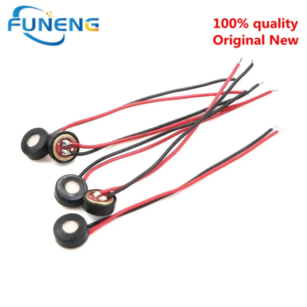 100PCS 4015 Mic Head Cord High Mic Core Soldering Wire Anti Interference Small Night Light Induction Microphone