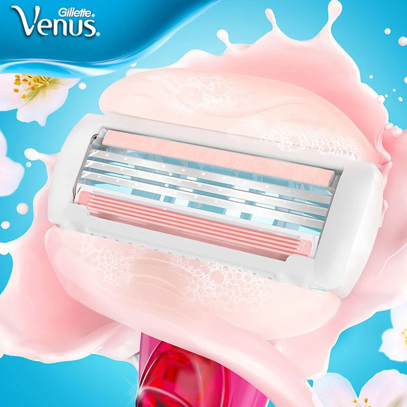 Gillette Venus kadınlar tıraş bıçakları emniyet jilet yüz kol bacak saç çıkarıcı berber tıraş değiştirilebilir 3 katmanlar bıçak kasetleri