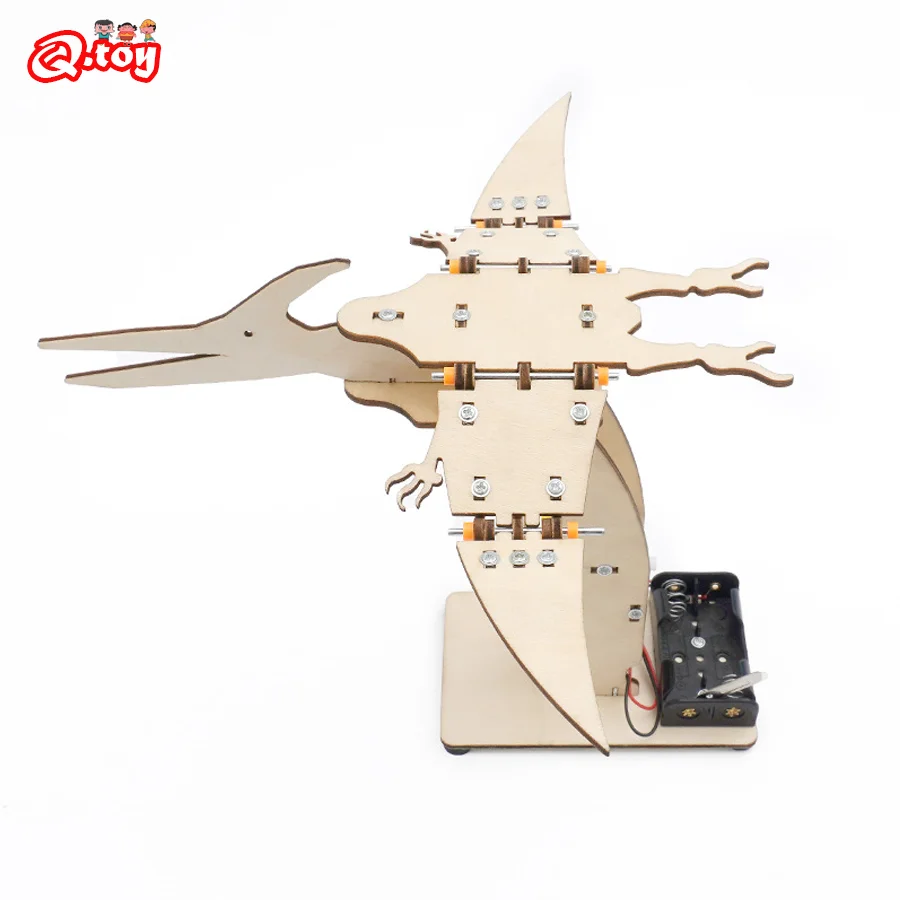 DIY Pteranodon dinosaurio STEM tecnología ciencia juguetes Kit de herramientas experimentales aprendizaje educativo juegos de rompecabezas de madera para niños