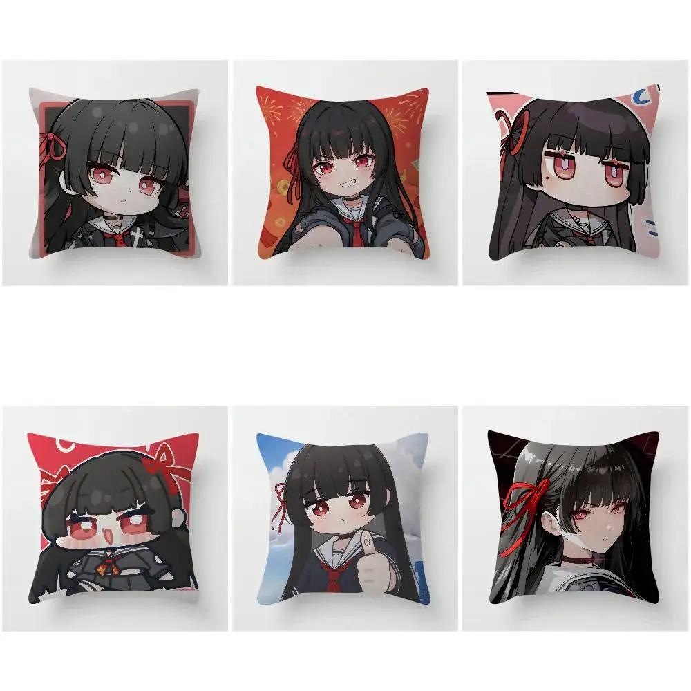 Anime Chisa Wuthering Wave Kissenbezug Kissenhülle Wohnzimmer Sofa Heimdekoration Personalisiert