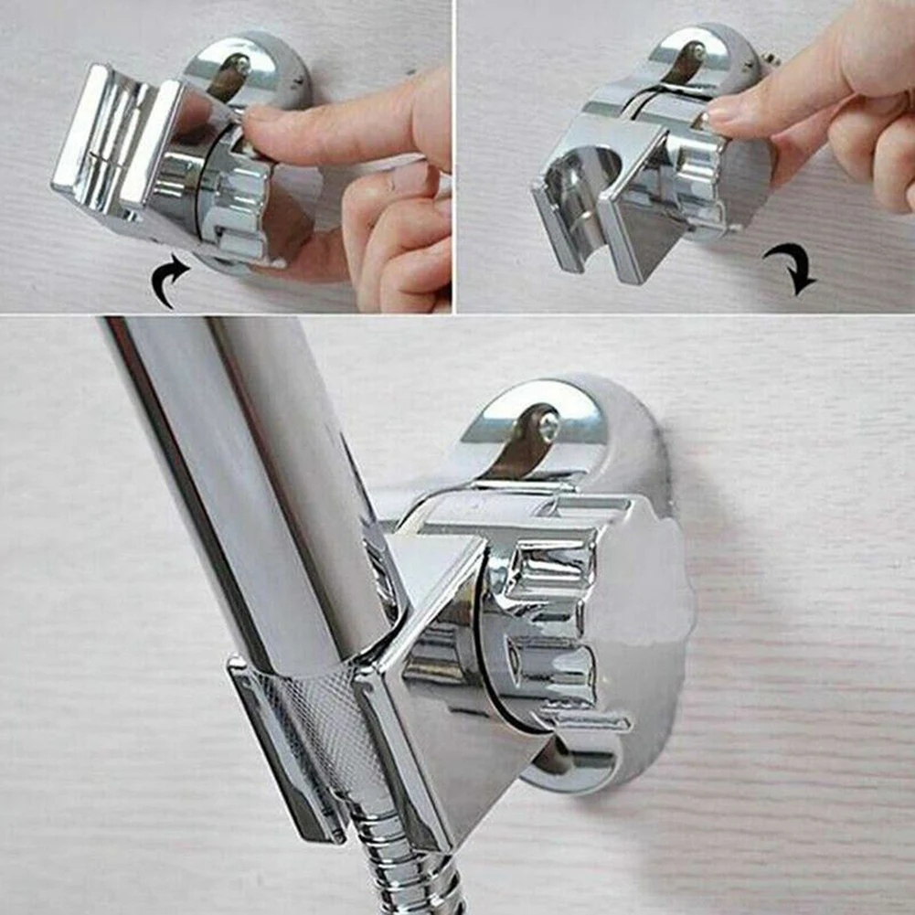 Soporte de ducha montado en la pared con tornillos, estante de repuesto, suministros de asiento, accesorios ABS, fijación de baño y baño
