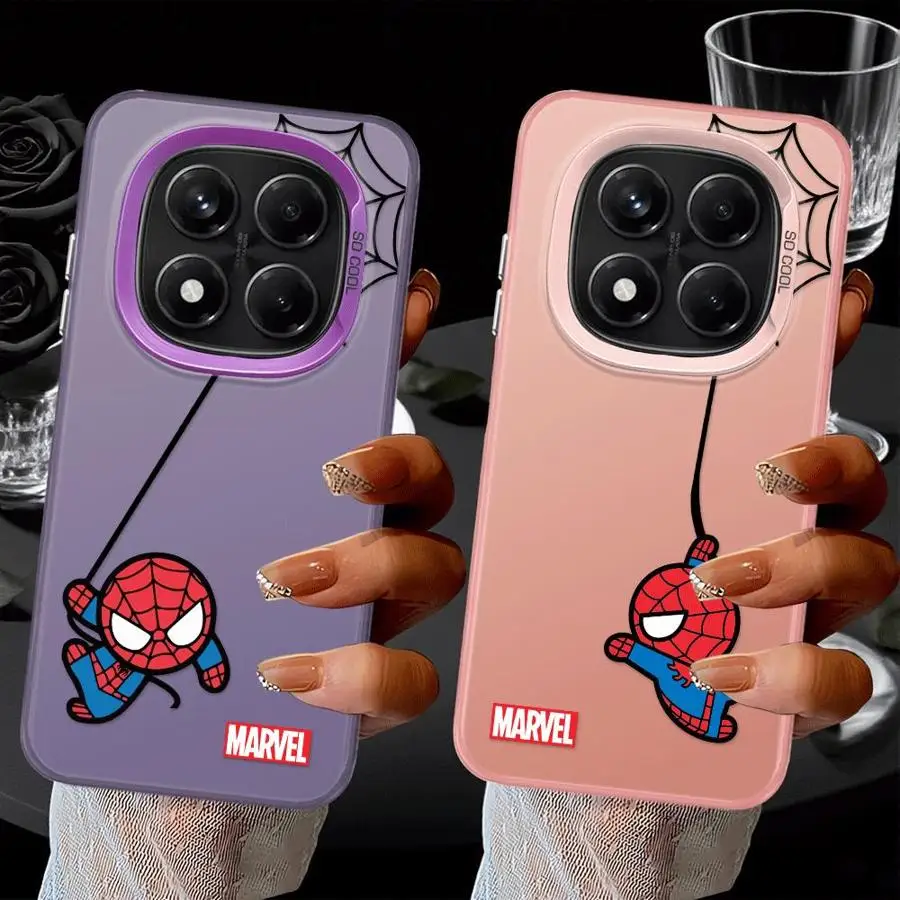 Coque de téléphone pour Xiaomi Redmi Note 10s 10 11 Pro 11s 12 13 14 Pro Plus, coque souple mignonne Marvel Spiderman