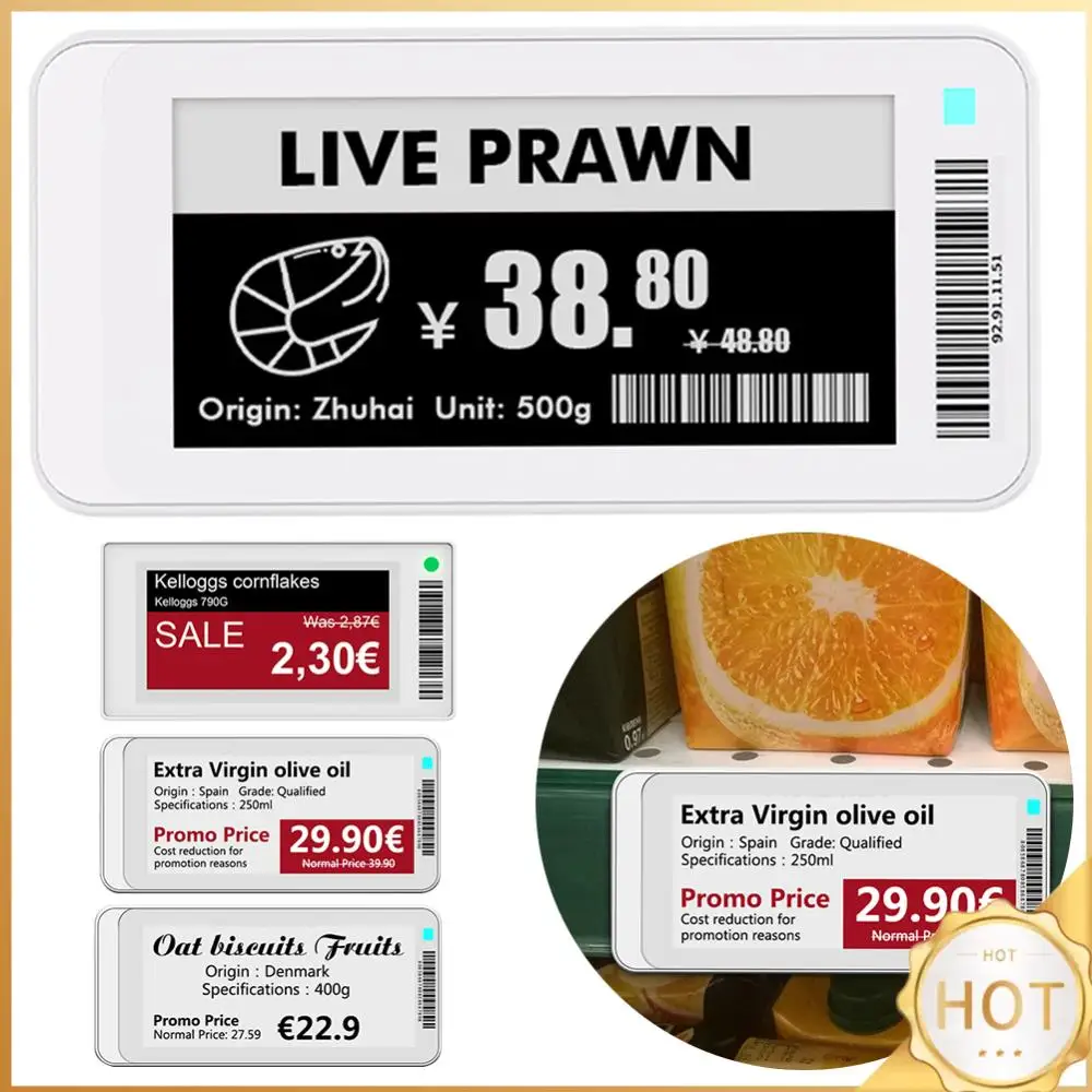 

2.1inch 2.9inch Electronic Price Tag Card BT Version with App Operating Software TFT Screen E-ink E-Paper Display Eink Epaper