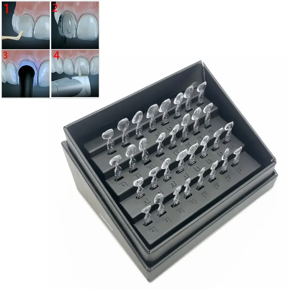 

32pcs/set Dental Veneer Mould Kit Dental Direct Composite Venner System Composite Resin Mold Light Cure AnteriorTeeth Mould