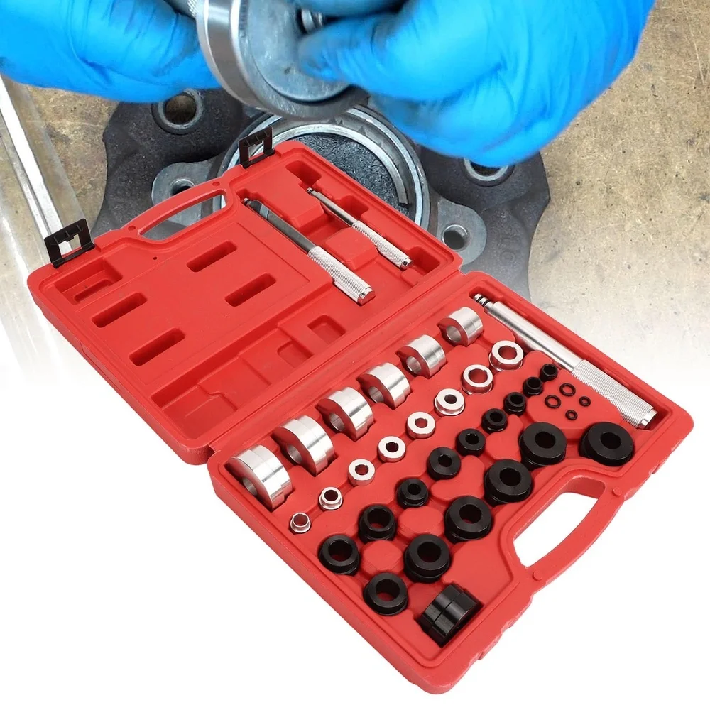 33pcs Master Bushing Driver Set Metric and Standard SAE Bearing Seal Removal Installer Driver Kit Durable for Automotive Parts
