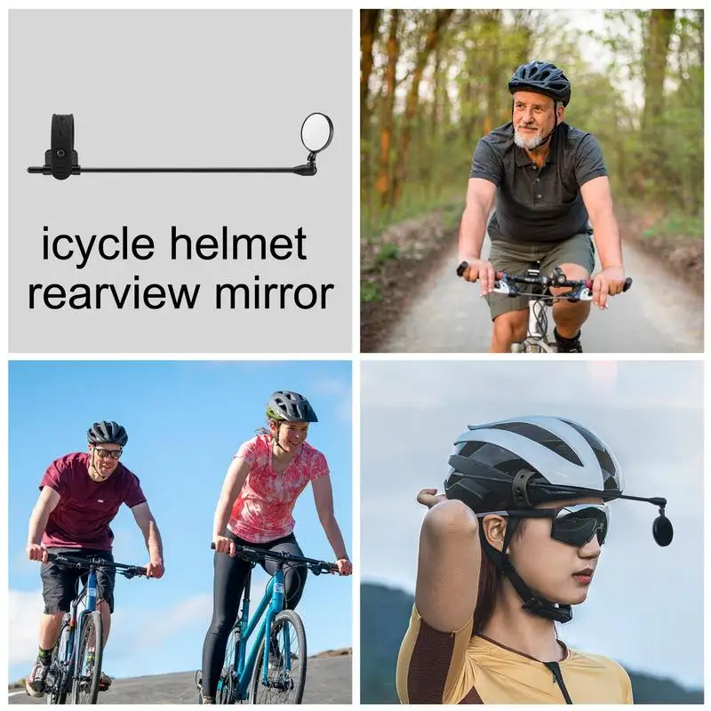 Helmet Flexible 360 Degree Adjustable Rear View Mirror Lightweight Aluminum Bike Riding Mirror Bicycle Riding Accessories