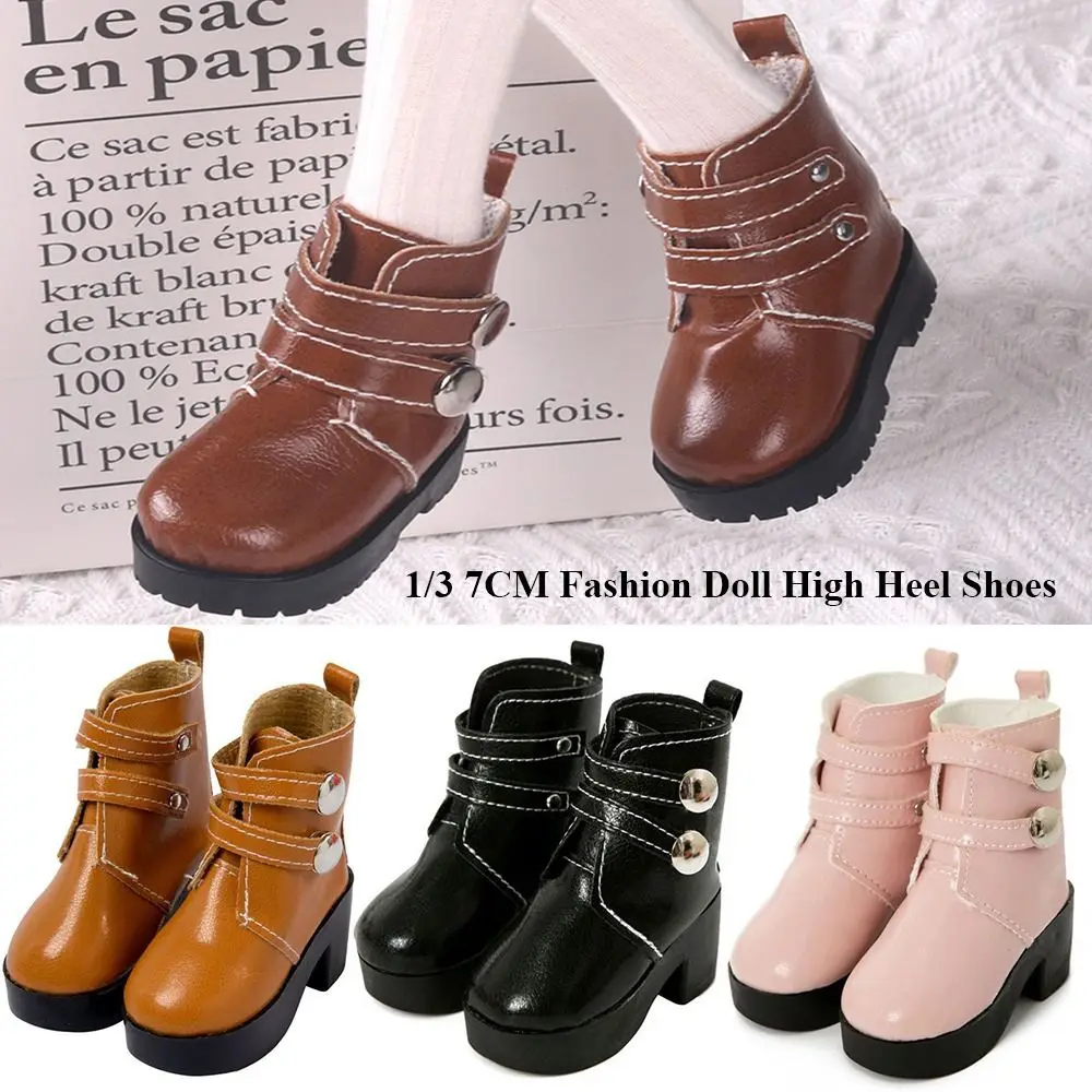 

Fashion for 18-inch PU Leather Fabric Shoes 1/3 Boots Wearing Shoes Play House Accessories