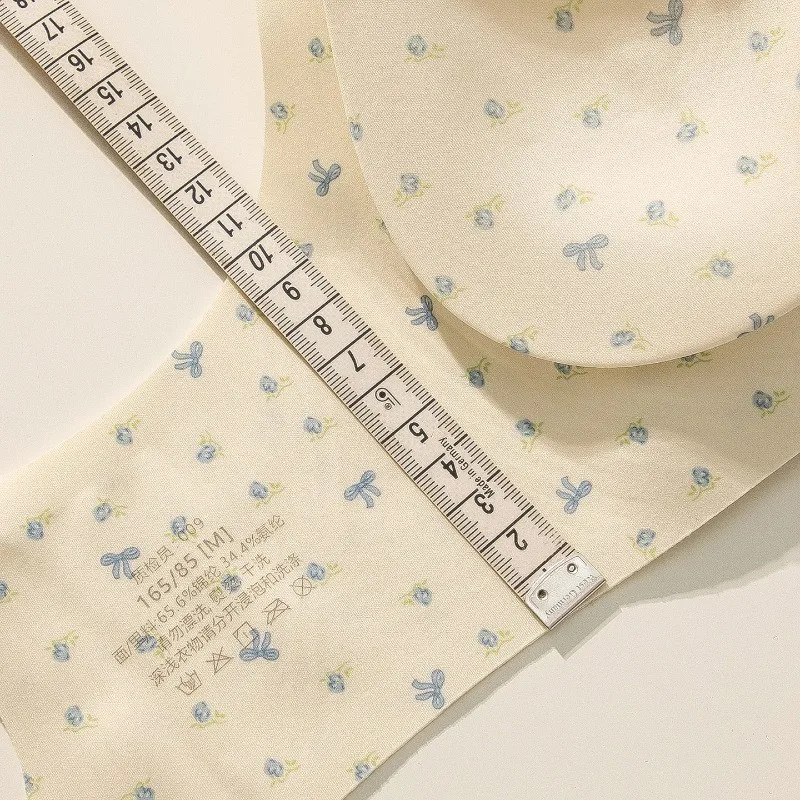 Damen Sexy Spitzen-BHs mit Blumenmuster und Niedlichen Schleifen, Komfortable Anti-Durchhänger Nahtlose Drahtlose Push-Up BHs für Kleine Körbchengrößen – Detail 4